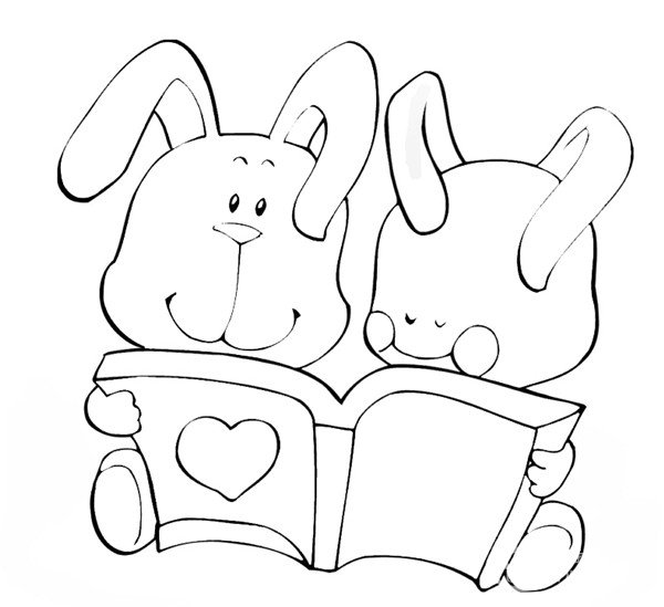 两只兔子卡通简笔画怎么画