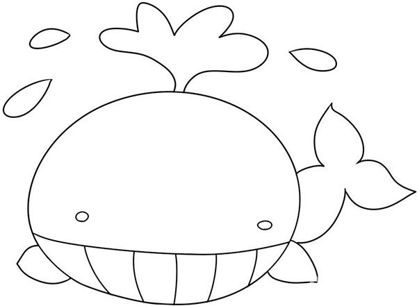 可爱简单小鲸鱼儿童简笔画画法