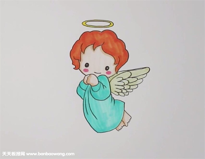 会飞的小天使简笔画