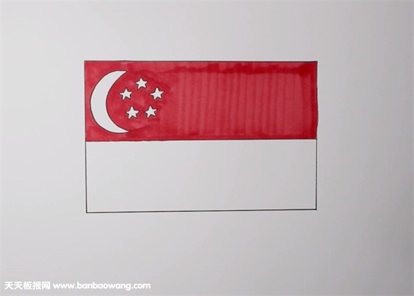 新加坡国旗怎么画简笔画