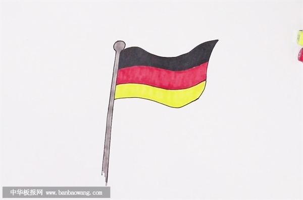 德国国旗怎么画简笔画