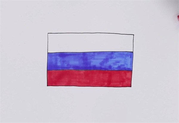 俄罗斯国旗简笔画图片