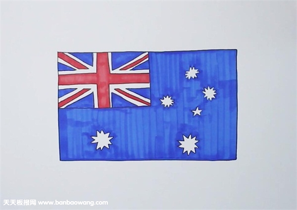 澳大利亚国旗儿童简笔画
