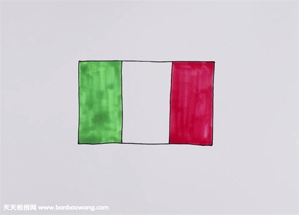 意大利国旗简笔画怎么画