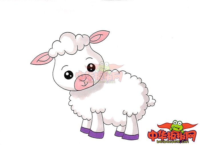最简单可爱的小绵羊简笔画