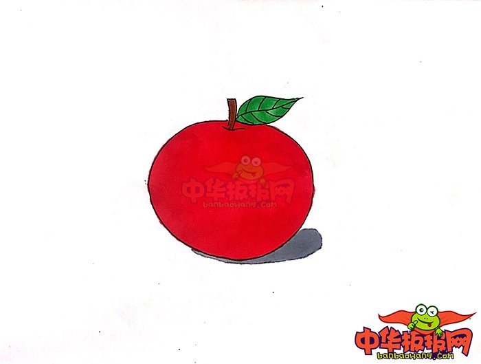 苹果的画法儿童简笔画