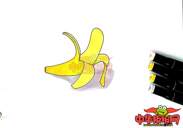 一根香蕉最简单简笔画画法