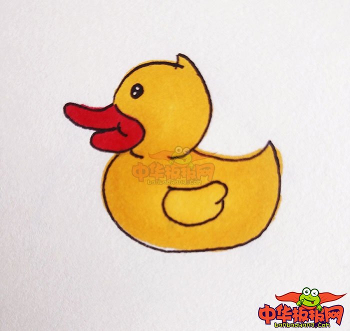 彩色小黄鸭怎么画简单画法
