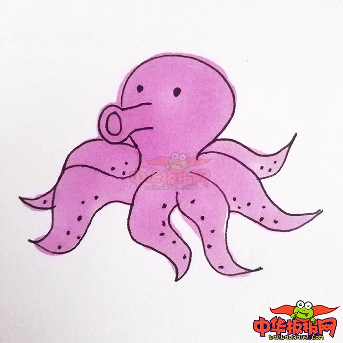最可爱的小章鱼怎么画