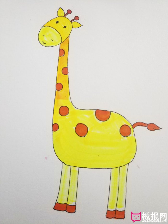 画一个长颈鹿又好看又简单