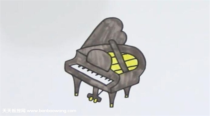钢琴简笔画怎么画简单又漂亮
