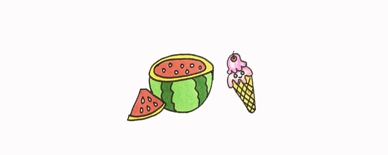 草莓西瓜怎么画简笔画