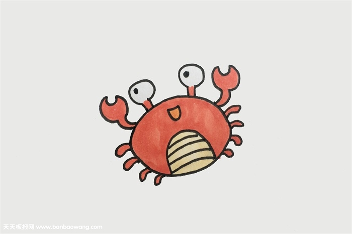螃蟹怎么画简单又可爱