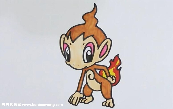 小火猴怎么画一步一步教