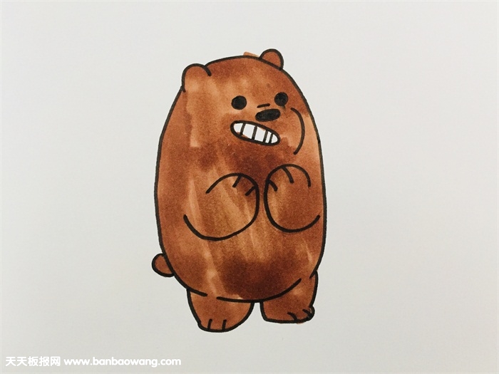 咱们裸熊白熊手绘教程