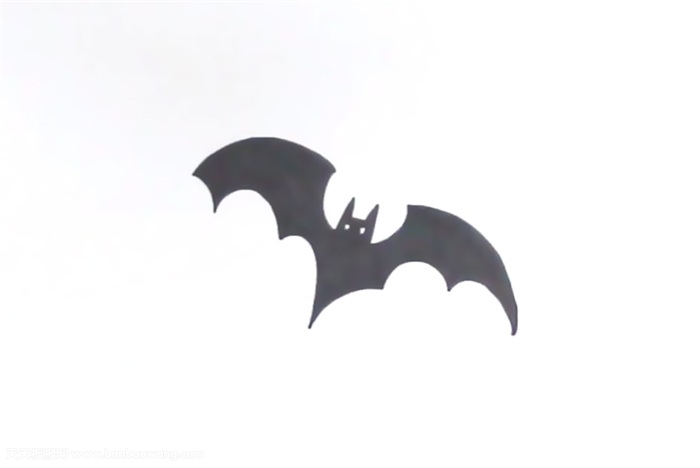 蝙蝠纯黑简笔画怎么画
