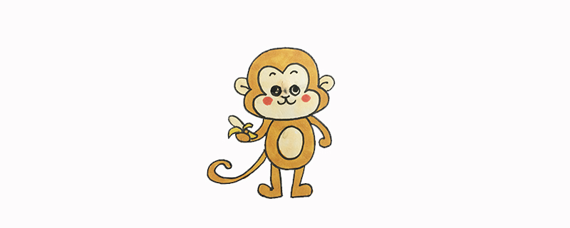 简单又可爱的小猴子画