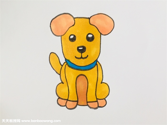 小狗3笔画 画一只最简单的狗