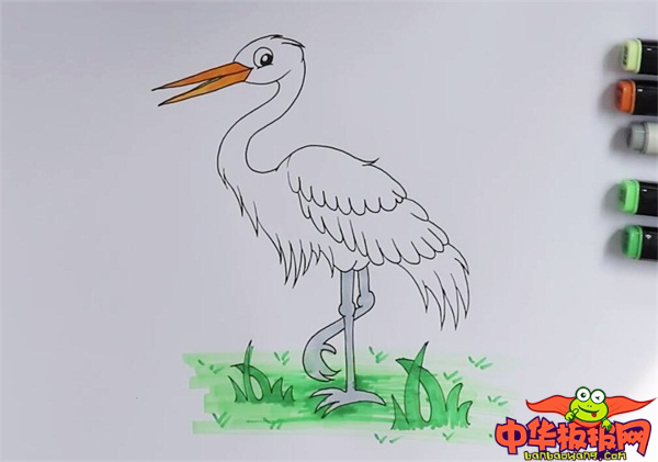 小孩子画的白鹭鸟的简单画法