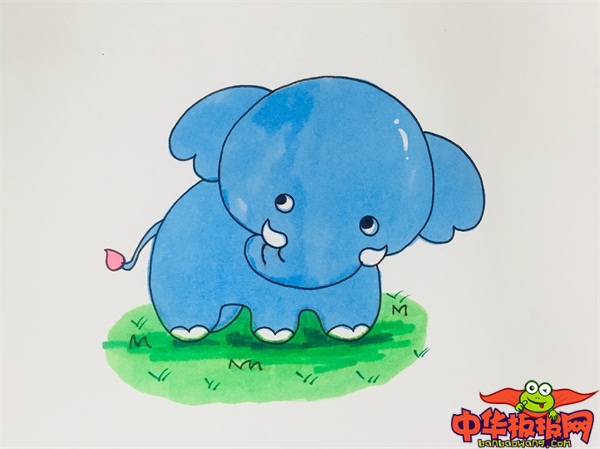 幼儿画大象简易画法