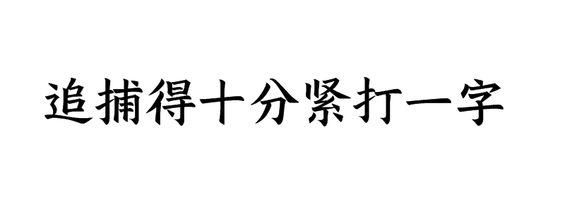 追捕得十分紧打一字猜字谜是什么