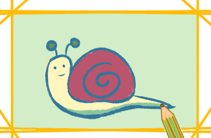 最可爱的蜗牛怎么画