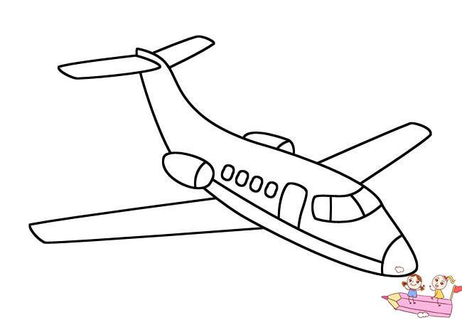 喷气式飞机的画法
