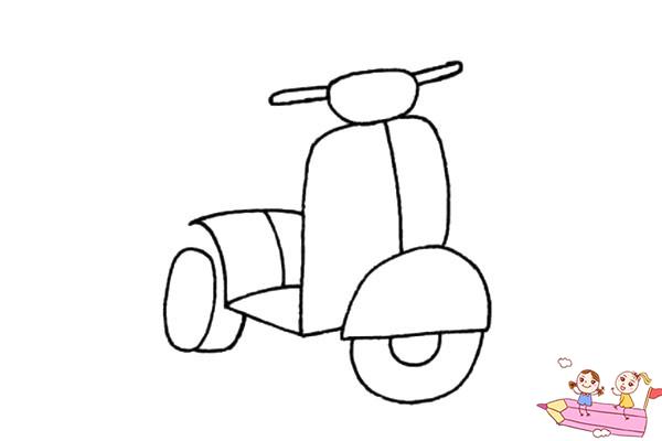 最简单的摩托车简笔画