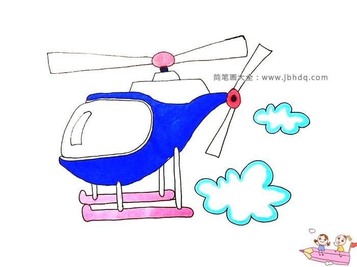 直升飞机怎么画简笔画