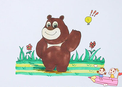 熊熊乐园的熊大简笔画