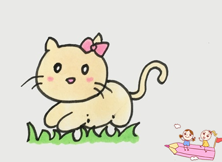 画简单的可爱小猫