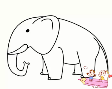 最简单的大象简笔画