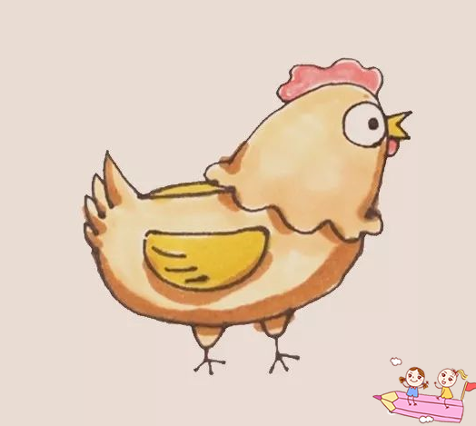 一只母鸡怎么画