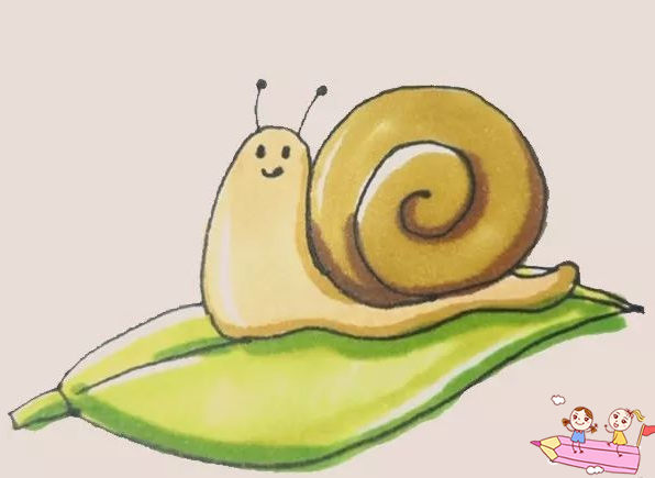 蜗牛简单画法