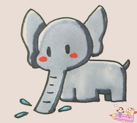 儿童画大象图片简笔画