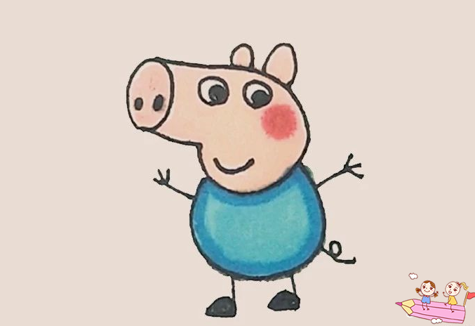 小猪乔治简笔画怎么画