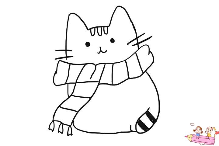 可爱小猫猫简笔画画法
