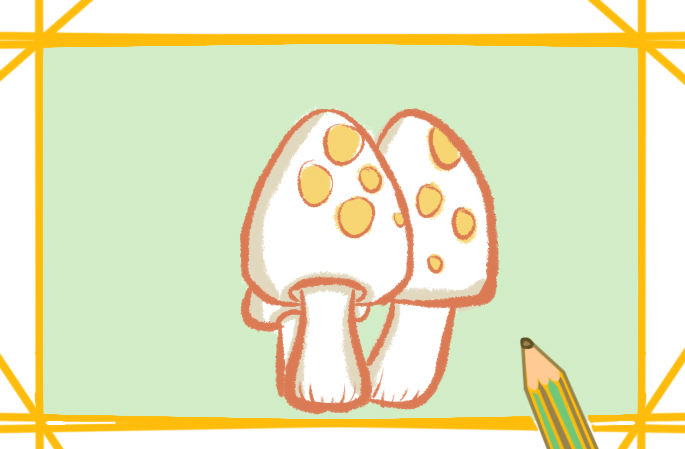 白蘑菇简笔画怎么画