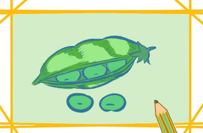 可爱的小豌豆怎么画