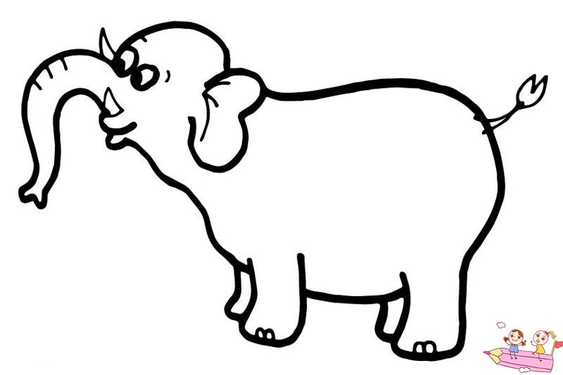 最简单一笔画大象