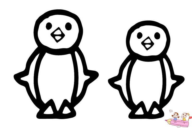 幼儿企鹅简笔画图片