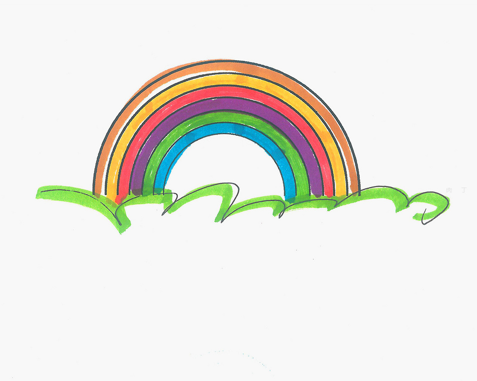 四五岁彩虹的画法图解教程