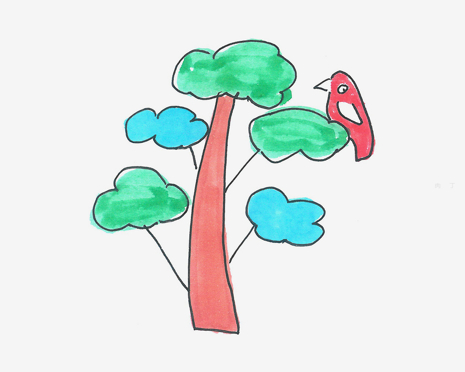 最简单的大树怎么画