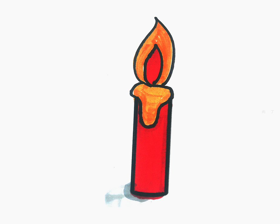 蜡烛怎样画简单画法