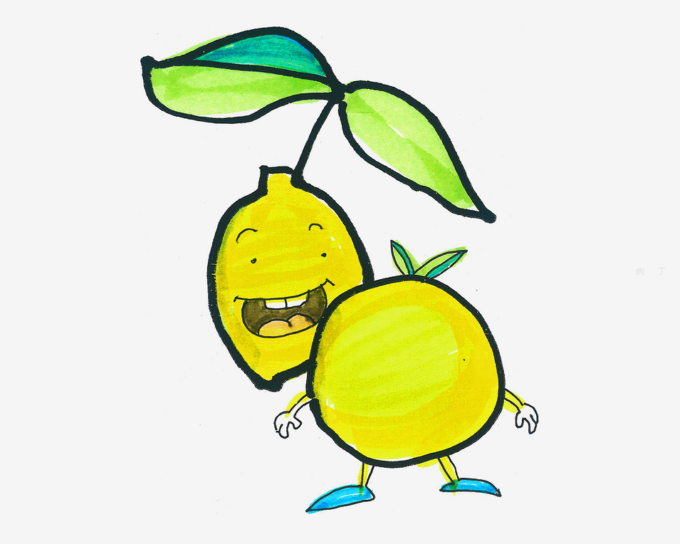 简单的柠檬怎么画