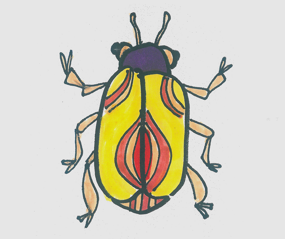 超级简单甲壳虫怎么画好看