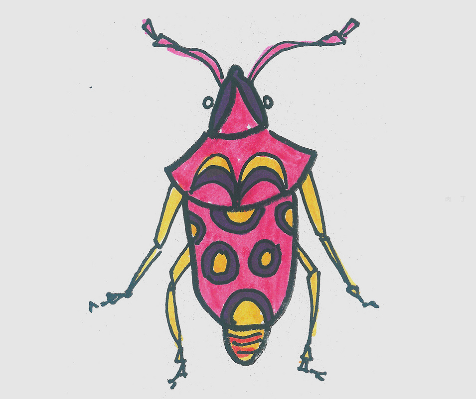 儿童画甲壳虫