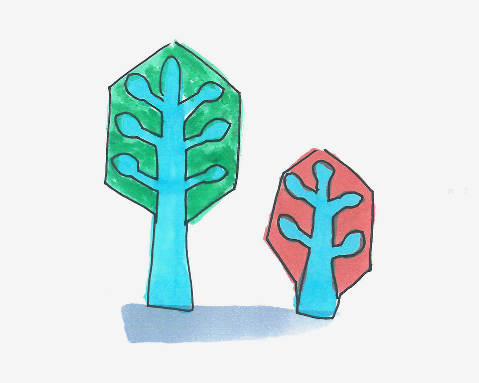 4-5岁大树的画法图解教程