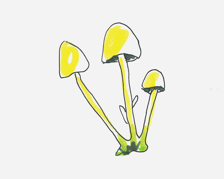 可爱的小蘑菇怎么画简笔画