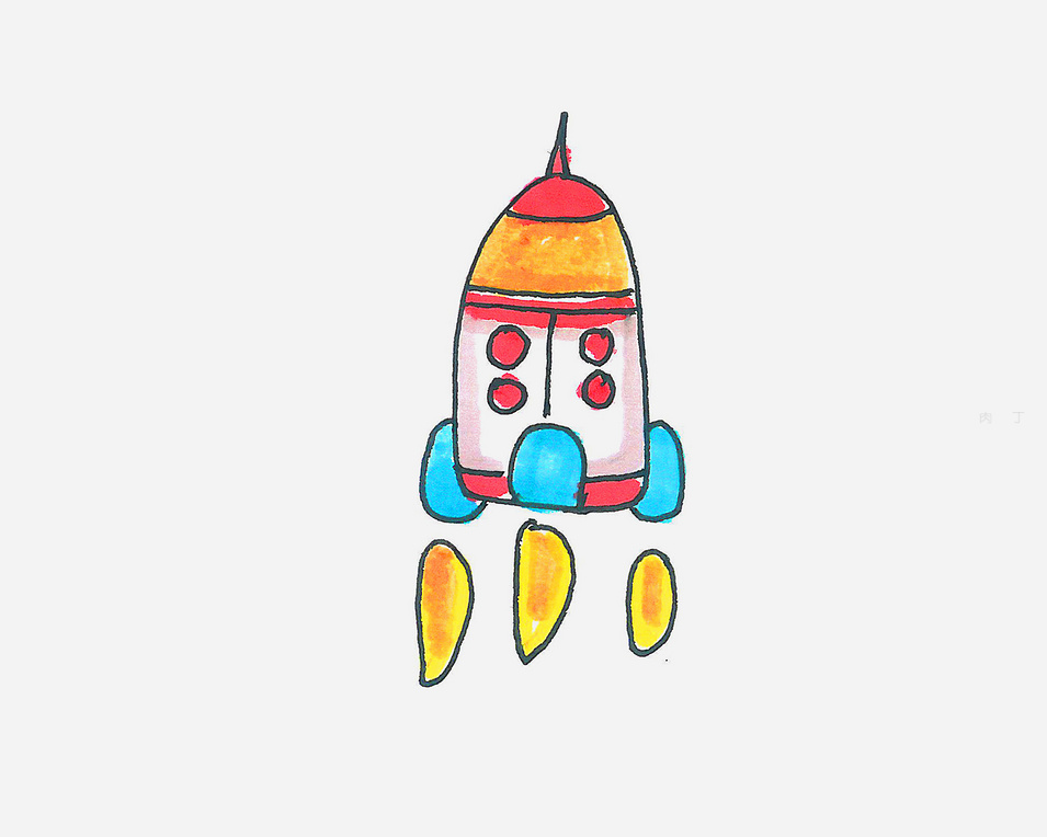 小学生太空火箭画